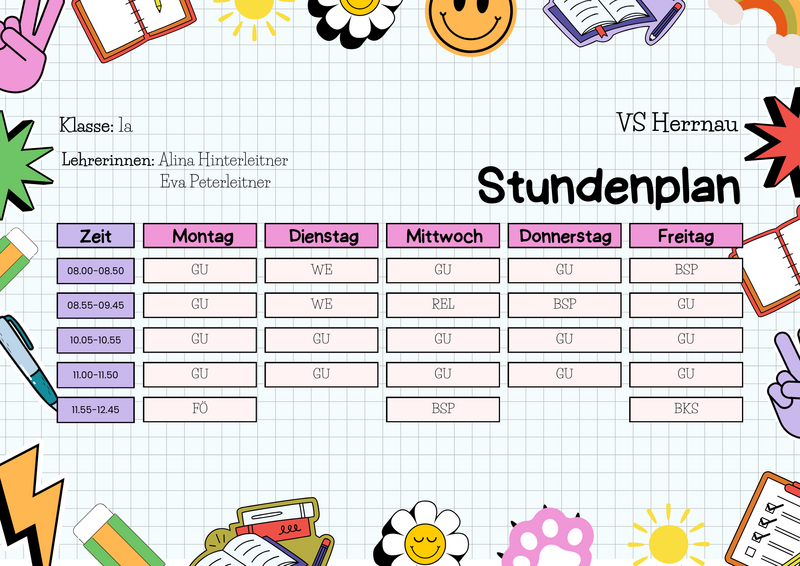 stundenplan 1a